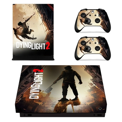 Dying Light 2 decal skin for Xbox one X Console and 2 Cont.. Dying Light 2 decal skin for Xbox one X Console and 2 Cont..