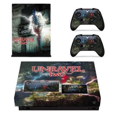 Unravel Two decal skin for Xbox one X Console and 2 Contro.. Unravel Two decal skin for Xbox one X Console and 2 Contro..