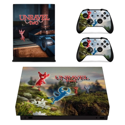 Unravel Two decal skin for Xbox one X Console and 2 Contro.. Unravel Two decal skin for Xbox one X Console and 2 Contro..