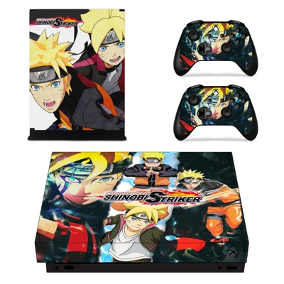 Naruto to Boruto Shinobi Striker decal skin for Xbox one X Console and 2 Controllers