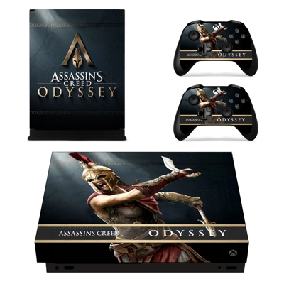 Assassin's Creed Odyssey decal skin for Xbox one X Console and 2 Controllers