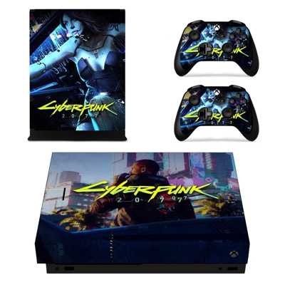 Cyberpunk 2077 decal skin for Xbox one X Console and 2 Con.. Cyberpunk 2077 decal skin for Xbox one X Console and 2 Con..