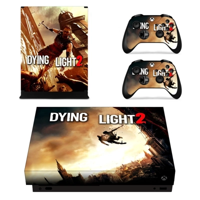 Dying Light 2 decal skin for Xbox one X Console and 2 Cont.. Dying Light 2 decal skin for Xbox one X Console and 2 Cont..