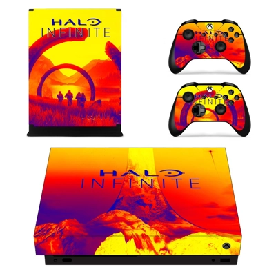 Halo Infinite decal skin for Xbox one X Console and 2 Cont.. Halo Infinite decal skin for Xbox one X Console and 2 Cont..