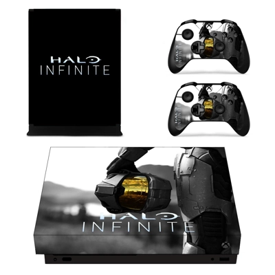 Halo Infinite decal skin for Xbox one X Console and 2 Cont.. Halo Infinite decal skin for Xbox one X Console and 2 Cont..
