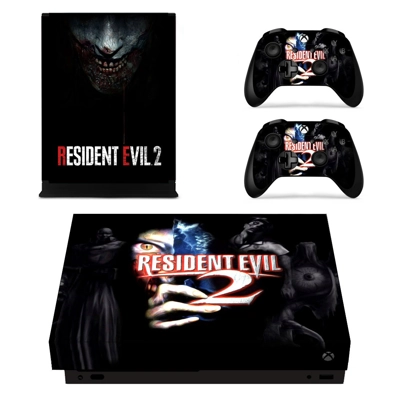 Resident Evil 2 decal skin for Xbox one X Console and 2 Co.. Resident Evil 2 decal skin for Xbox one X Console and 2 Co..