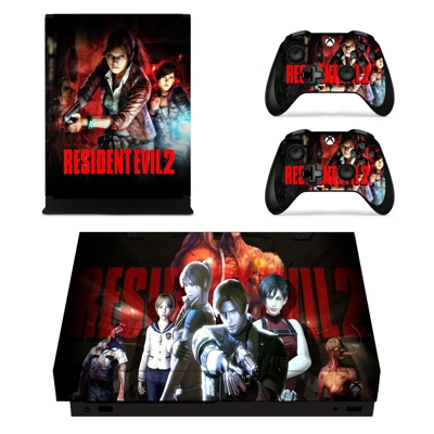 Resident Evil 2 decal skin for Xbox one X Console and 2 Co.. Resident Evil 2 decal skin for Xbox one X Console and 2 Co..