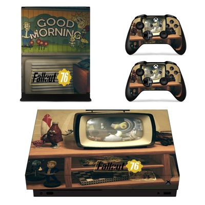 Fallout 76 decal skin for Xbox one X Console and 2 Controllers