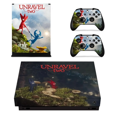 Unravel Two decal skin for Xbox one X Console and 2 Contro.. Unravel Two decal skin for Xbox one X Console and 2 Contro..