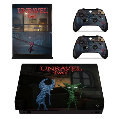 Unravel Two decal skin for Xbox one X Console and 2 Contro.. Unravel Two decal skin for Xbox one X Console and 2 Contro..