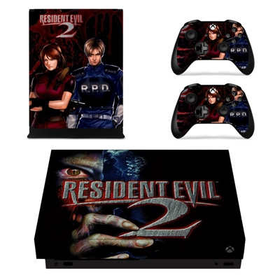 Resident Evil 2 decal skin for Xbox one X Console and 2 Co.. Resident Evil 2 decal skin for Xbox one X Console and 2 Co..