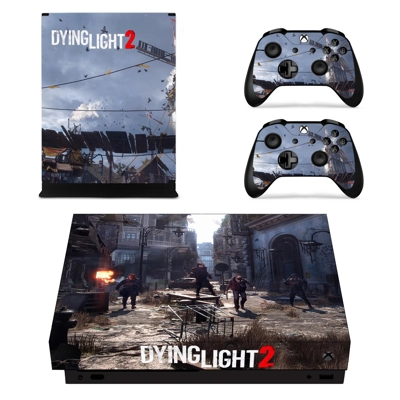 Dying Light 2 decal skin for Xbox one X Console and 2 Cont.. Dying Light 2 decal skin for Xbox one X Console and 2 Cont..