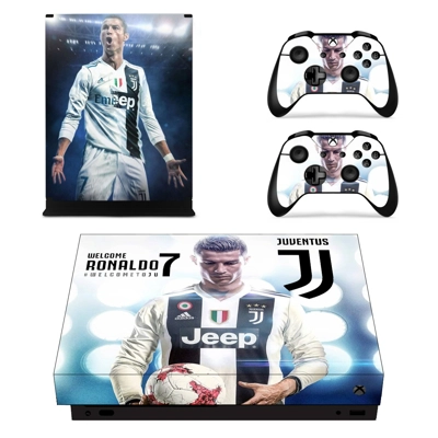 Cristiano Ronaldo decal skin for Xbox one X Console and 2 .. Cristiano Ronaldo decal skin for Xbox one X Console and 2 ..