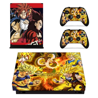 Dragon Ball Z decal skin for Xbox one X Console and 2 Cont.. Dragon Ball Z decal skin for Xbox one X Console and 2 Cont..