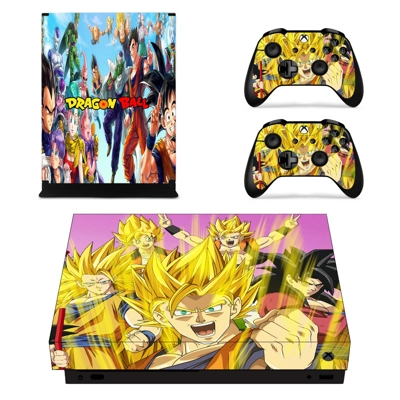 Dragon Ball Z decal skin for Xbox one X Console and 2 Cont.. Dragon Ball Z decal skin for Xbox one X Console and 2 Cont..