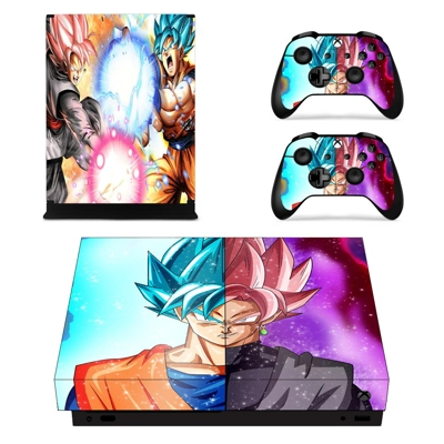 Dragon Ball Z decal skin for Xbox one X Console and 2 Cont.. Dragon Ball Z decal skin for Xbox one X Console and 2 Cont..