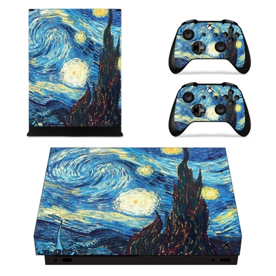 Painted Wallpaper decal skin for Xbox one X Console and 2 .. Painted Wallpaper decal skin for Xbox one X Console and 2 ..