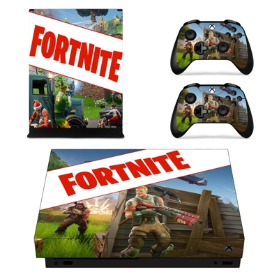 Fortnite decal skin for Xbox one X Console and 2 Controllers