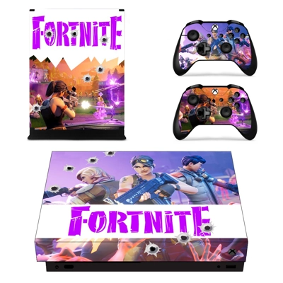 Fortinte decal skin for Xbox one X Console and 2 Controllers Fortinte decal skin for Xbox one X Console and 2 Controllers