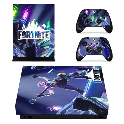 Fortnite decal skin for Xbox one X Console and 2 Controllers