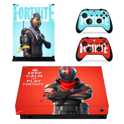 Fortnite decal skin for Xbox one X Console and 2 Controllers