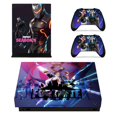 Fortnite decal skin for Xbox one X Console and 2 Controllers Fortnite decal skin for Xbox one X Console and 2 Controllers