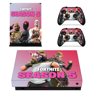 Fortnite decal skin for Xbox one X Console and 2 Controllers