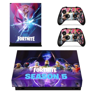 Fortnite decal skin for Xbox one X Console and 2 Controllers Fortnite decal skin for Xbox one X Console and 2 Controllers