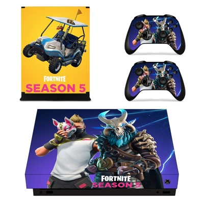 Fortnite decal skin for Xbox one X Console and 2 Controllers