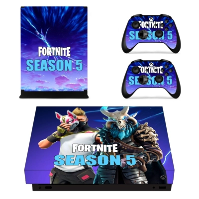 Fortnite decal skin for Xbox one X Console and 2 Controllers