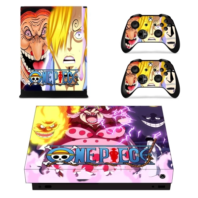 Onepiece decal skin for Xbox one X Console and 2 Controllers Onepiece decal skin for Xbox one X Console and 2 Controllers