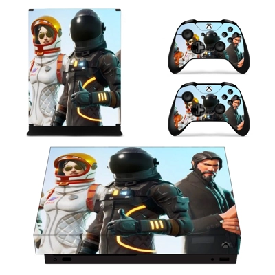 Fortnite decal skin for Xbox one X Console and 2 Controllers