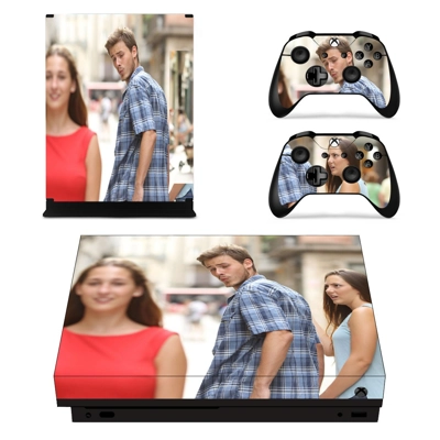 Reaction Guys decal skin for Xbox one X Console and 2 Controllers