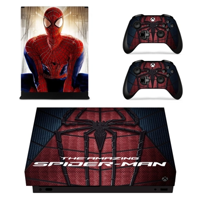 Spider Man decal skin for Xbox one X Console and 2 Control.. Spider Man decal skin for Xbox one X Console and 2 Control..