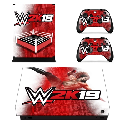 WWE 2K19 decal skin for Xbox one X Console and 2 Controllers WWE 2K19 decal skin for Xbox one X Console and 2 Controllers