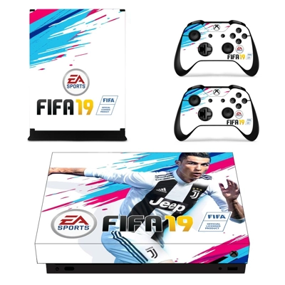 FIFA 19 decal skin for Xbox one X Console and 2 Controllers FIFA 19 decal skin for Xbox one X Console and 2 Controllers