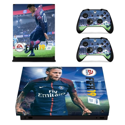 FIFA 19 decal skin for Xbox one X Console and 2 Controllers FIFA 19 decal skin for Xbox one X Console and 2 Controllers