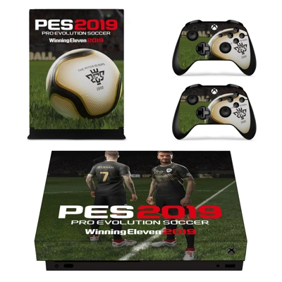 PES 2019 decal skin for Xbox one X Console and 2 Controllers PES 2019 decal skin for Xbox one X Console and 2 Controllers