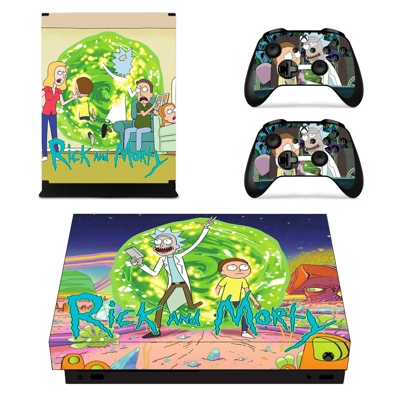 Rick and Morty decal skin for Xbox one X Console and 2 Con.. Rick and Morty decal skin for Xbox one X Console and 2 Con..