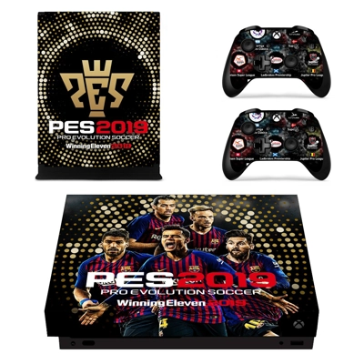 PES 2019 decal skin for Xbox one X Console and 2 Controllers PES 2019 decal skin for Xbox one X Console and 2 Controllers