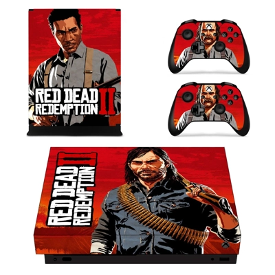 Red Dead Redemption 2 decal skin for Xbox one X Console and 2 Controllers