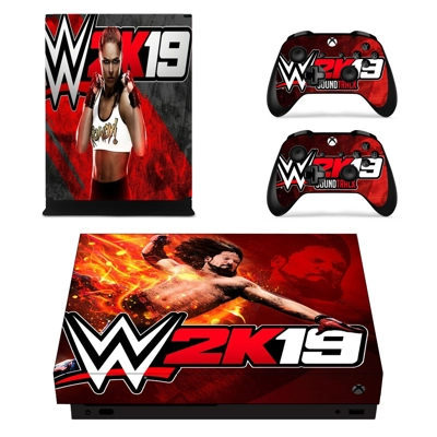 WWE 2k19 decal skin for Xbox one X Console and 2 Controllers WWE 2k19 decal skin for Xbox one X Console and 2 Controllers