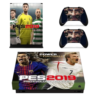 PES 2019 decal skin for Xbox one X Console and 2 Controllers