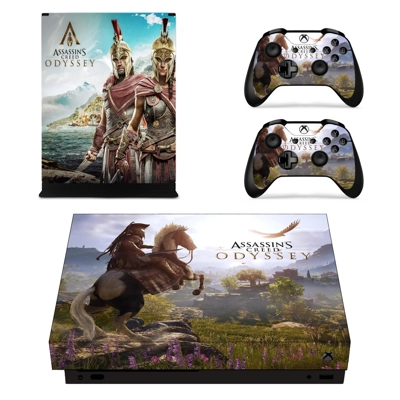 Assassins Creed Odyssey decal skin for Xbox one X Console and 2 Controllers