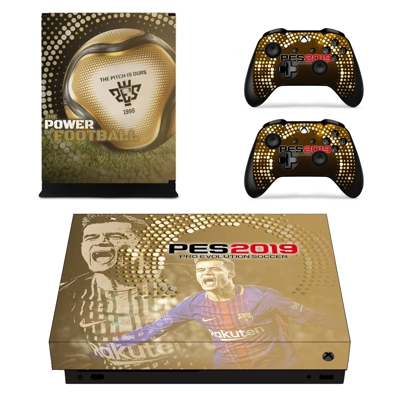 PES 2019 decal skin for Xbox one X Console and 2 Controllers PES 2019 decal skin for Xbox one X Console and 2 Controllers