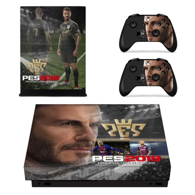 PES 2019 decal skin for Xbox one X Console and 2 Controllers