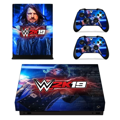 WWE 2K19 decal skin for Xbox one X Console and 2 Controllers