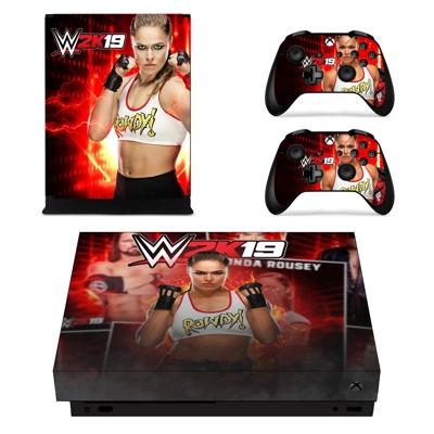 WWE 2K19 decal skin for Xbox one X Console and 2 Controllers WWE 2K19 decal skin for Xbox one X Console and 2 Controllers