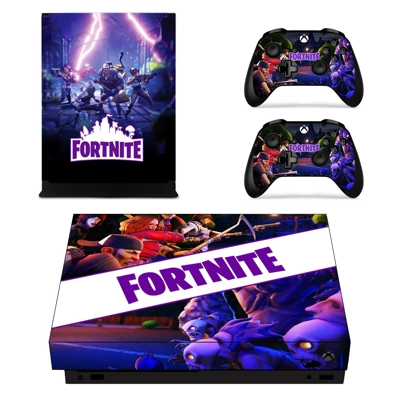 Fortnite decal skin for Xbox one X Console and 2 Controllers