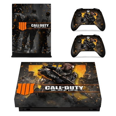 Call of Duty Black ops 4 decal skin for Xbox one X Console and 2 Controllers